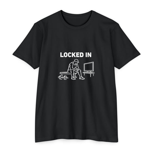 T-Shirt — "Locked In" The Art of Burning a Bench